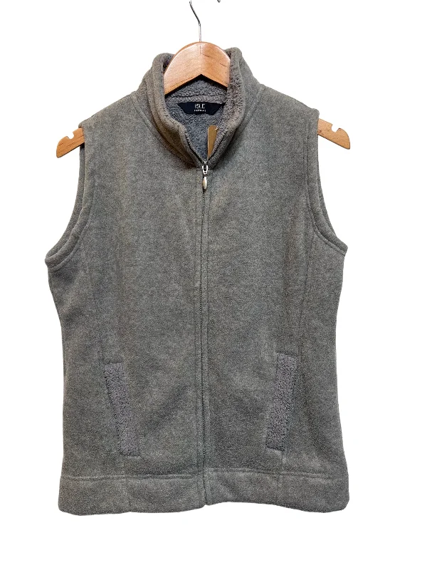 Short skirt design Women’s Grey Sleeveless Jacket (Size M)