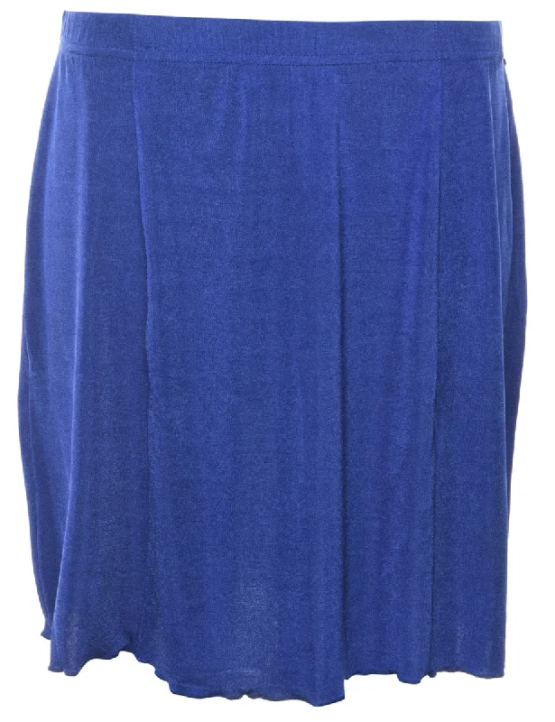 Cozy Sweaters Blue Mini Skirt - M