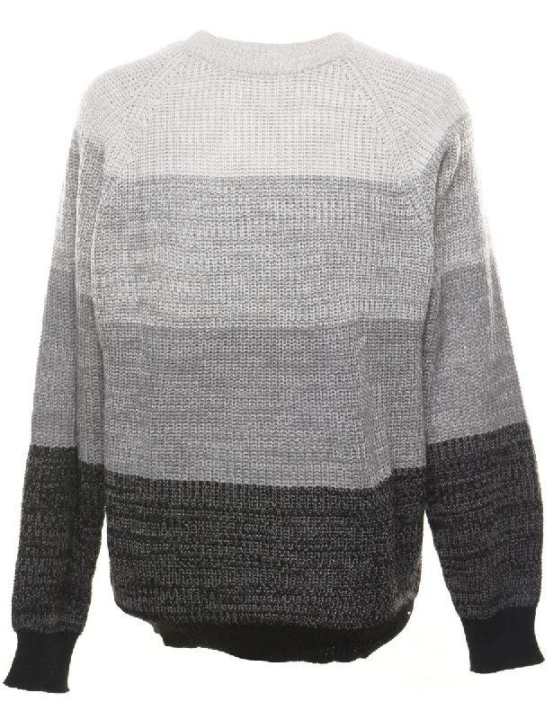 Fashionable sports Colour Block Jumper - XL