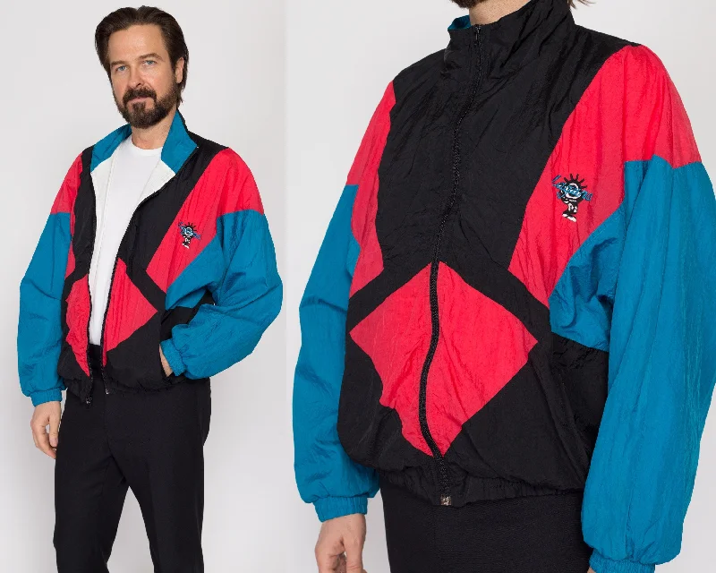 Personalized Clothing Medium 80s Laguna Color Block Streetwear Windbreaker