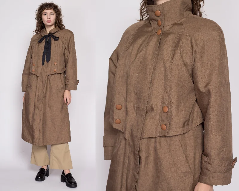 Refreshing Design Medium 80s Brown New Wave Trench Coat
