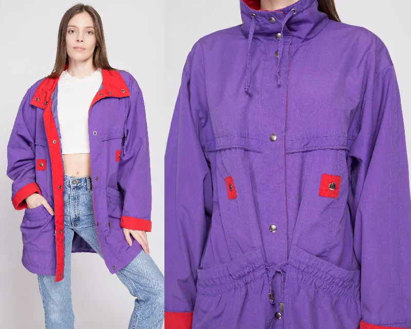 Comfortable Mind 80s Current Seen Oversize Color Block Jacket - Medium