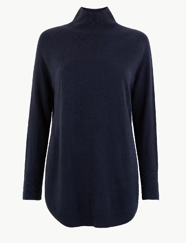 Skirt style Cashmilon Curved Hem Relaxed Fit Jumper