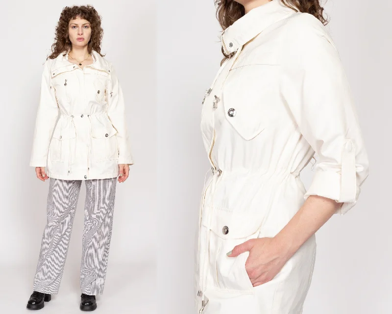 Double-sided Wear Small Y2K White Betsey Johnson Drawstring Waist Jacket