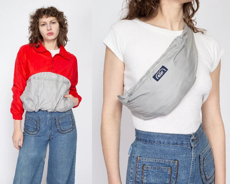 Retro Fashion Medium 80s Convertible Windbreaker Crossbody Bag Jacket