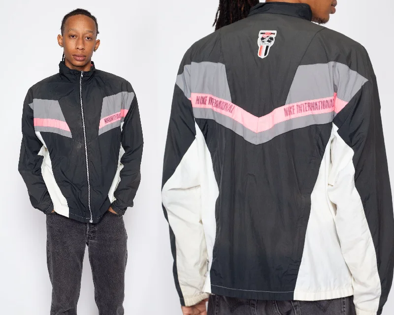 Cute Design Large 90s Nike International Faded Color Block Windbreaker