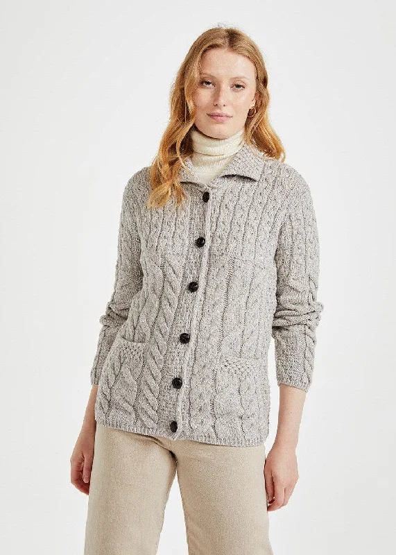 Aran Supersoft Cardigan | Oatmeal - Clearance