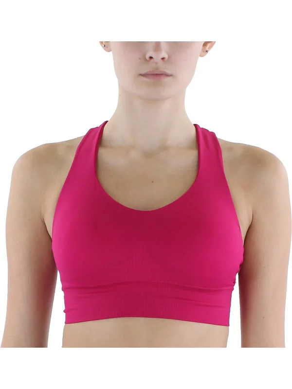 Urban Style Womens Racerback Removable Padding Sports Bra