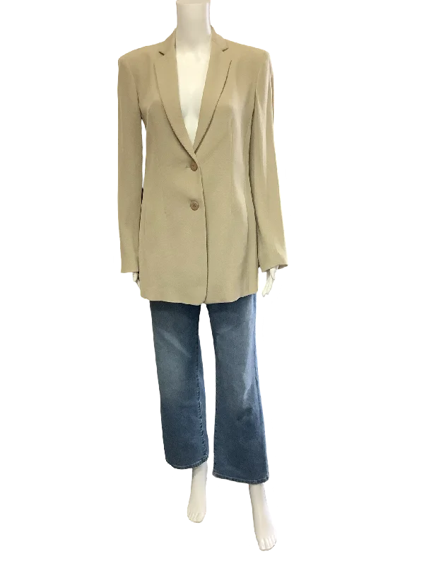 Donna Karan Women's Signature Vintage Blazer Neutral Size: PL