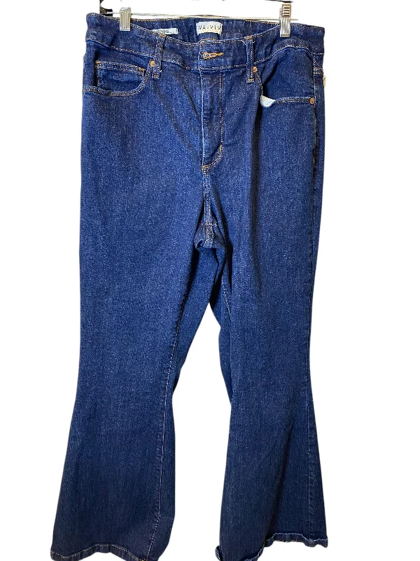 Jeans Boot Cut By Ava & Viv In Blue Denim, Size: 16