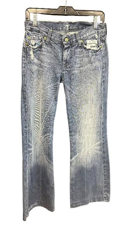 Jeans Boot Cut By Seven 7 In Blue Denim, Size: 6