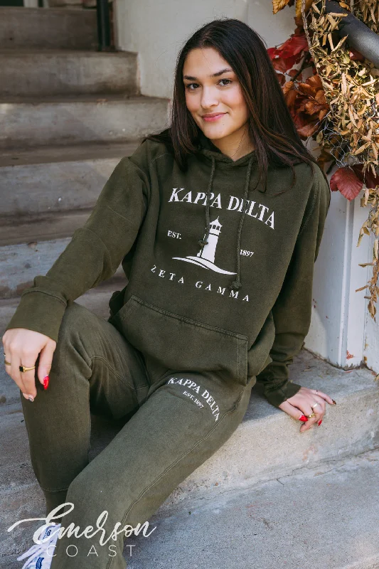 Kappa Delta Coastal Forest Green Hoodie and Jogger Set