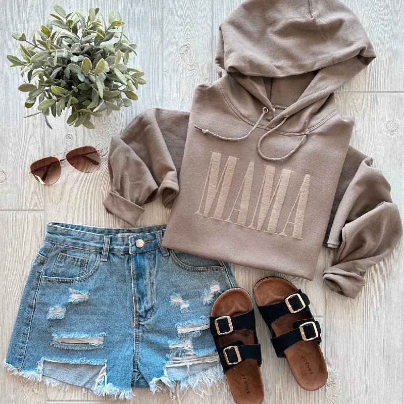 MAMA • Latte Tonal Hoodie