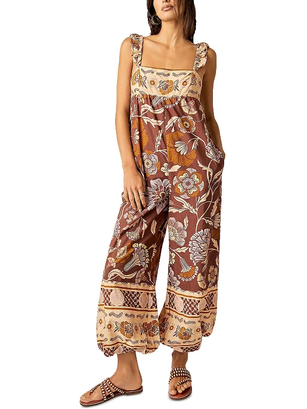 Bali Albright Womens Cotton Printed Jumpsuit