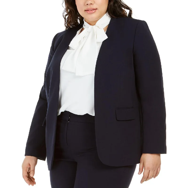 Bar III Womens Plus Office Business Open-Front Blazer