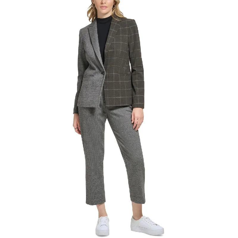 Calvin Klein Womens   Colorblock Business One-Button Blazer