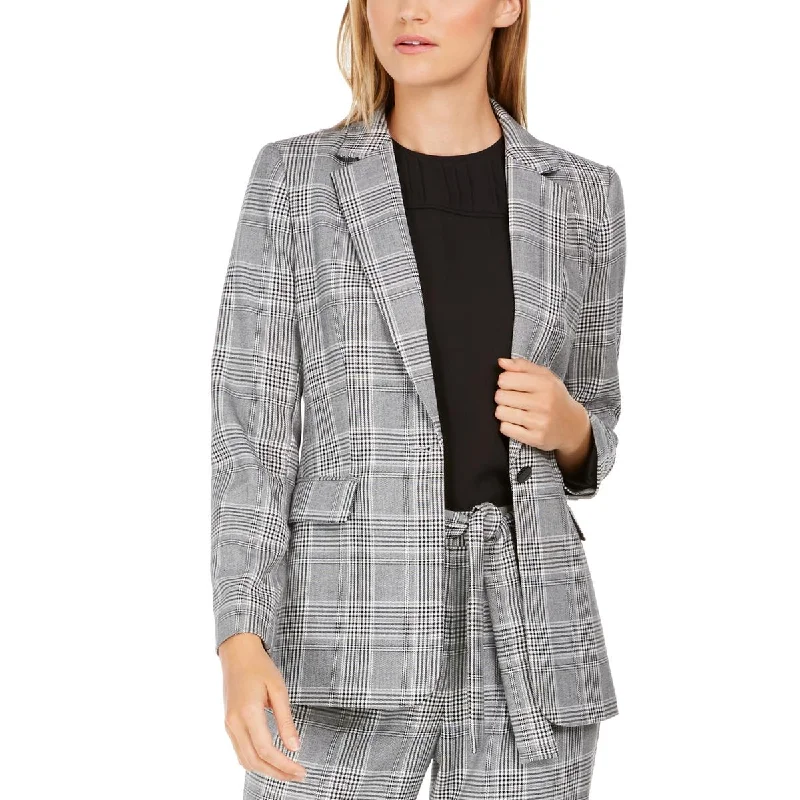 Calvin Klein Womens Petites Suit Separate Business One-Button Blazer