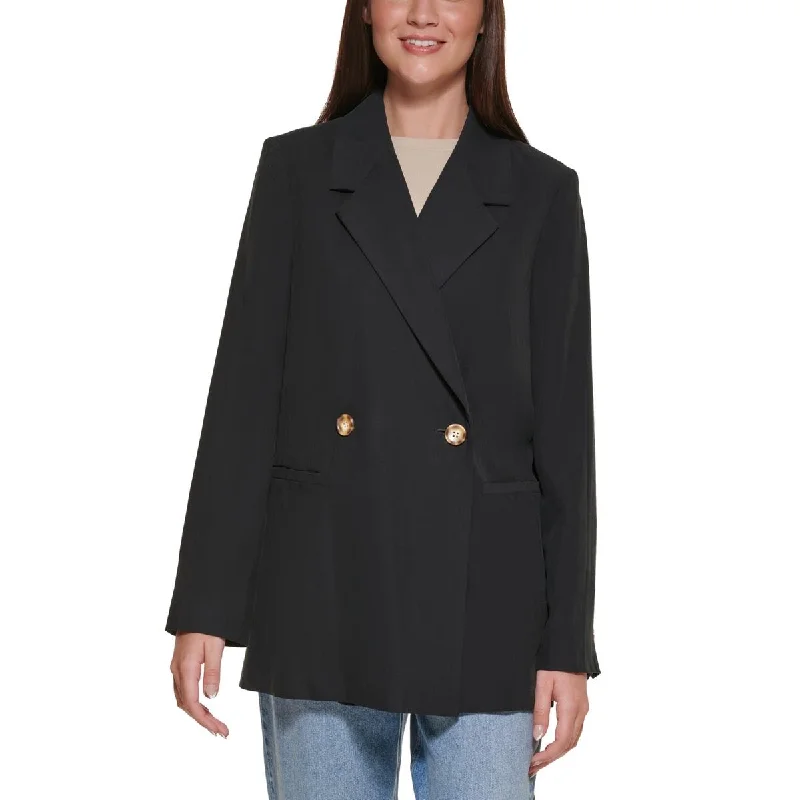 DKNY Jeans Womens Suit Separate Professional Double-Breasted Blazer