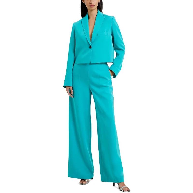 French Connection Womens Cropped Suit Separate One-Button Blazer