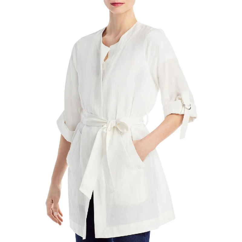 Kobi Halperin Womens Francesca Linen Blend Wrap Jacket