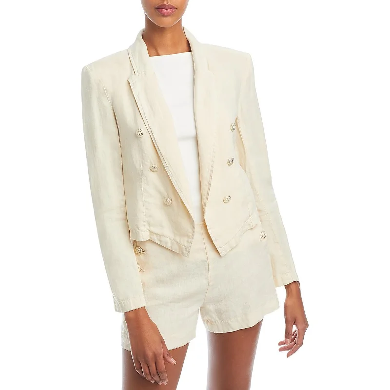 L'Agence Womens Wayne Crop Work Wear Double-Breasted Blazer