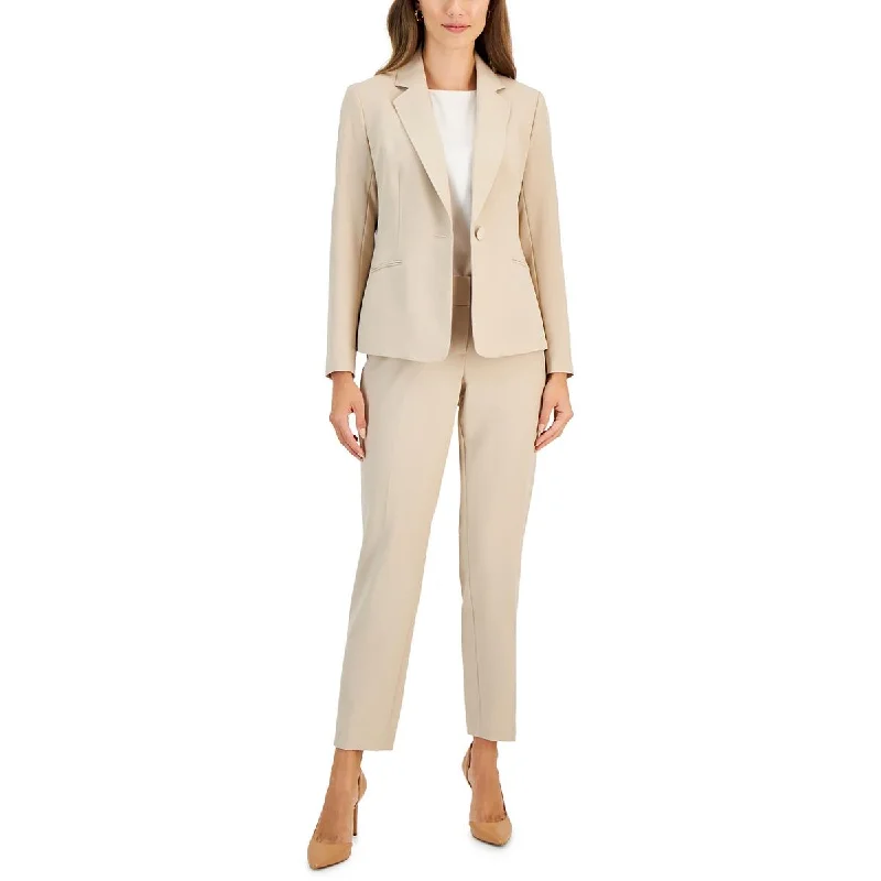 Le Suit Womens Solid  One-Button Blazer